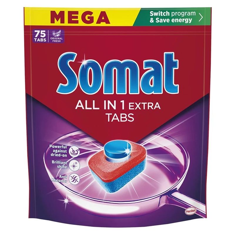 Tabletės indapl somat allin1 extra 75vnt