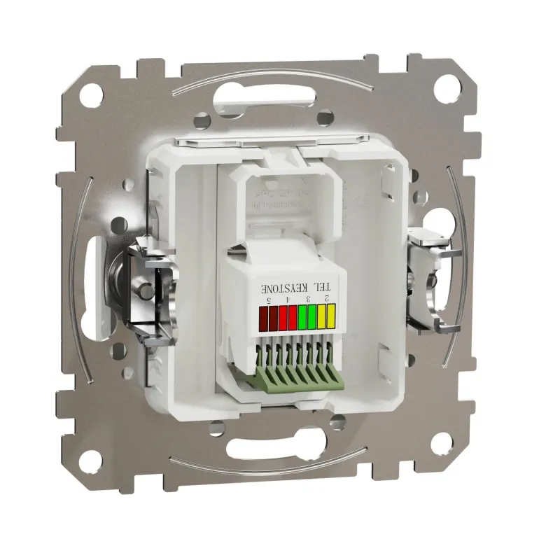 Tālruņa ligzda Schneider Electric Sedna Design, balta krās.