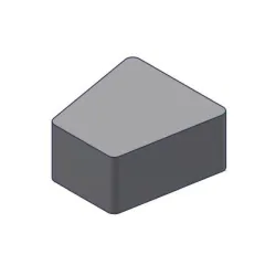 Ietves seguma plāksne Brikers, 12.5 x 8.1 x 6 cm, pelēka
