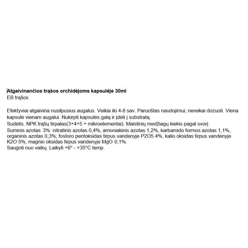 Mēslojums orhidejām Compo, šķidrums, 0.03 l