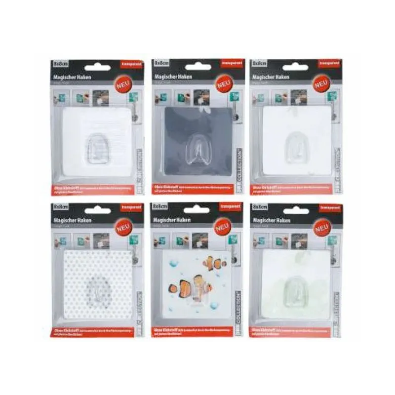 Drēbju āķis J.E.Schum, 8 cm x 8 cm, ,krāsa-dizains tiek izvēlēts nejauši,