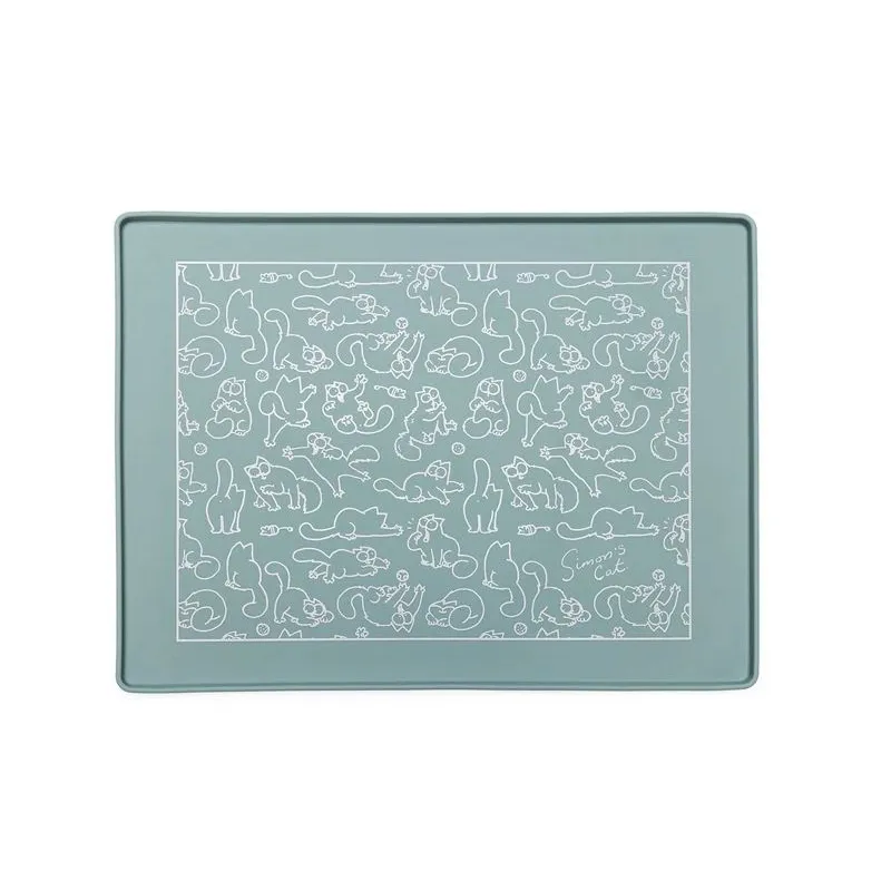 Paklājiņš dzīvnieku bļodām Karlie Simons, 0.001 l, 40 cm x 30 cm x 1 cm, zaļa krās.