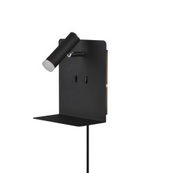 Sienas lampa element led mat melna