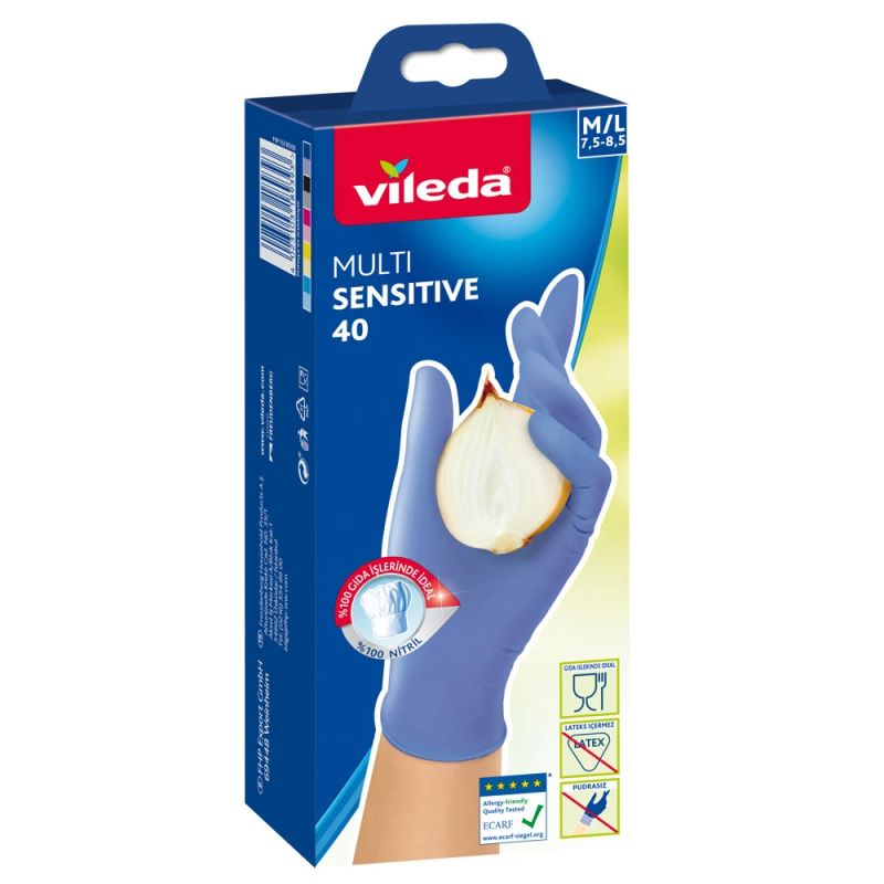Cimdi vileda multisensitive 40gab m-ml