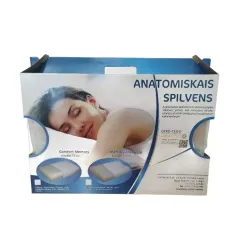 Spilvens Memory Aloe Vera, balta, 60 cm x 40 cm