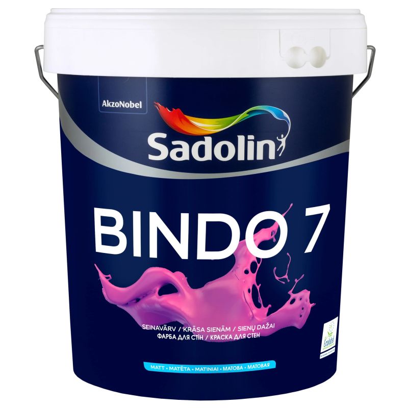 Krāsa bindo 7 bw 15l matēta