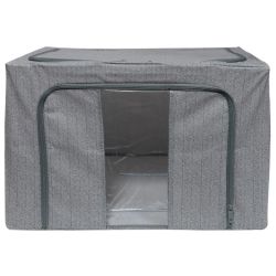 Uzglabāšanas kaste 60x42x39cm ar logu, pelēka