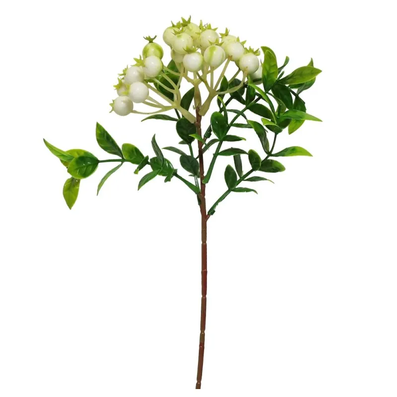 Dekoratīvās odziņas ķekarā 33cm, baltas