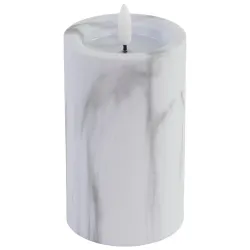 Svece LED 7.5x15cm, marmora efektu