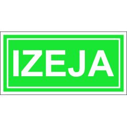 Norāde evakuācijas izeja 20x10 lni20