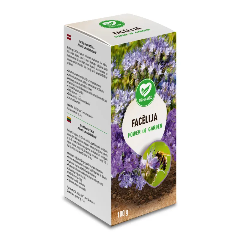 Zāliena sēklas Phacelia Common Stala Phacelia, 0.1 kg