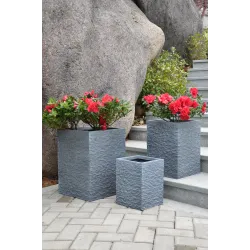 Gėlių vazonas Domoletti T23926-B, keramika-molis, pilka sp.
