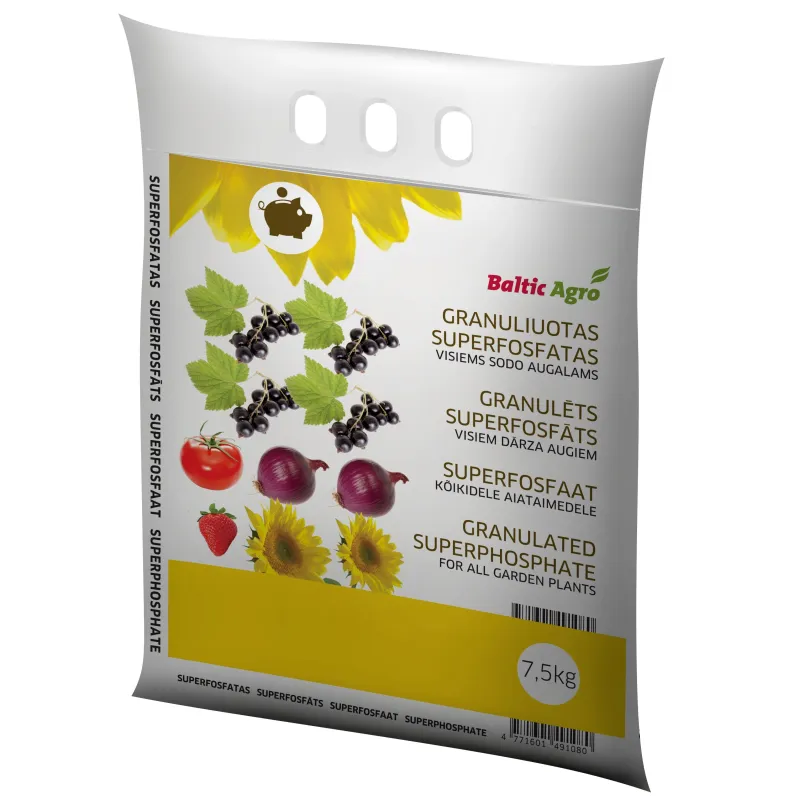 Mēslojums dārza augiem Baltic Agro Superphosphate, granulēts, 7.5 kg