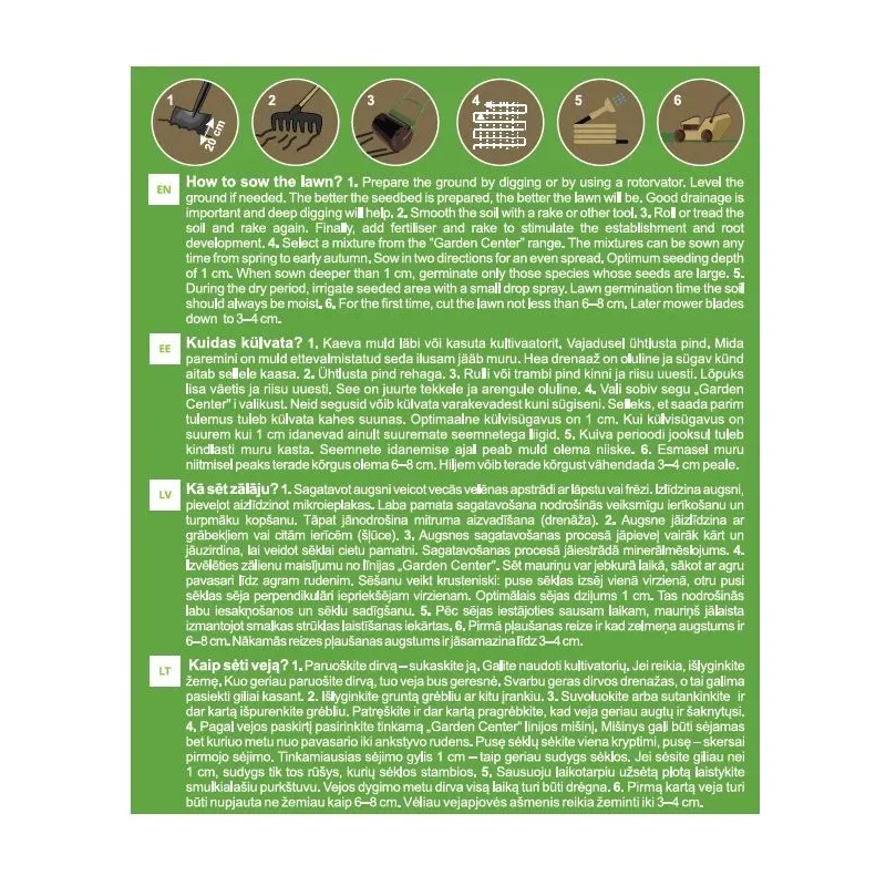 Zāliena sēklas Garden Center Baby Soft, 1 kg