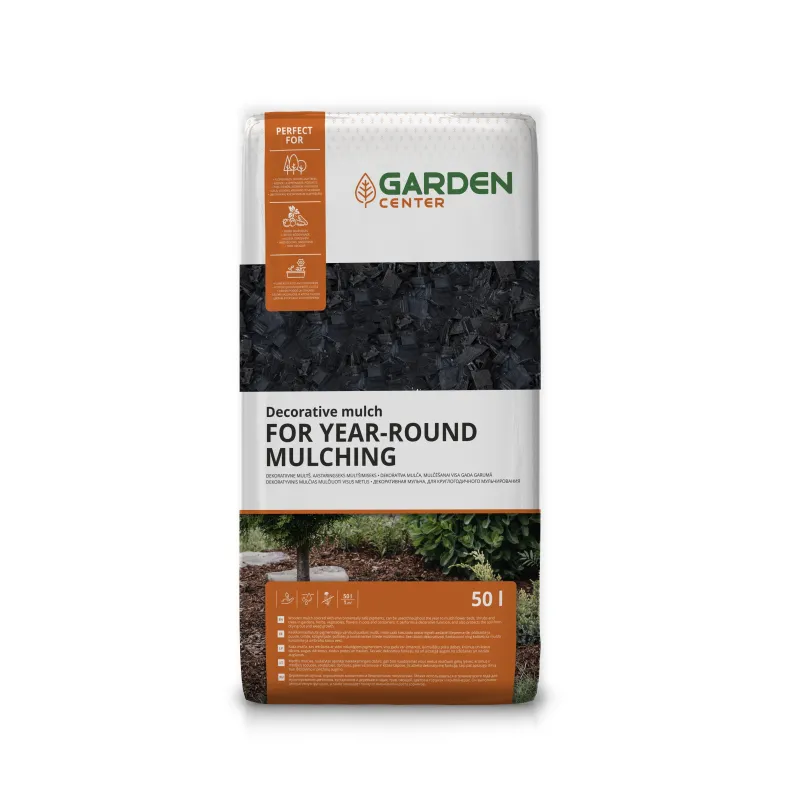 Mulča Garden Center, 10 - 40 mm, 50 l, melna krās.