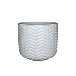 Puķu pods Domoletti IP17-1191_L, keramika, balta krās.