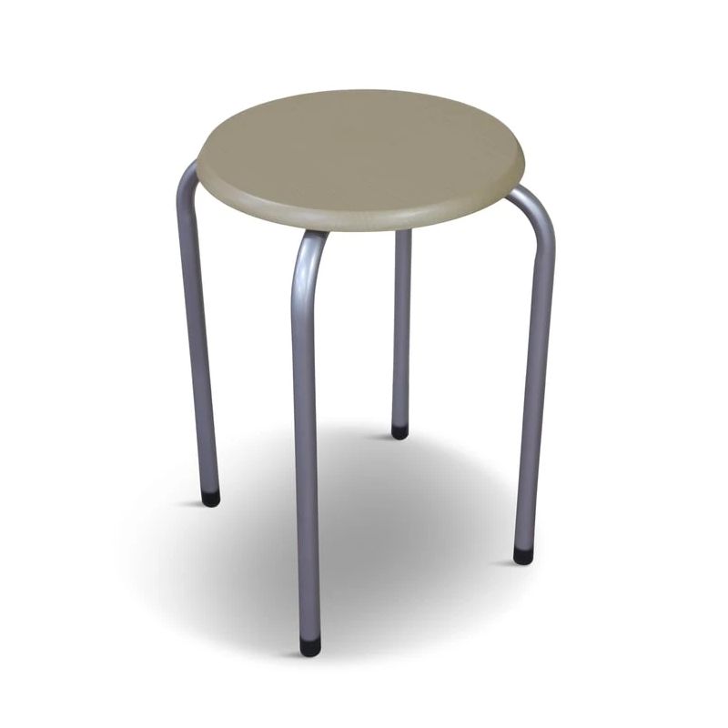 Taburete demet 30x30x45 cm koka-sudraba