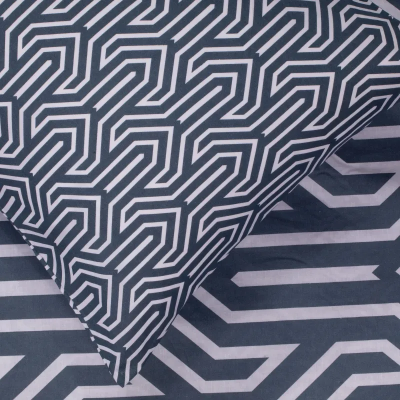 Gultas veļas komplekts Domoletti 13-57, zila krās.-pelēka krās., 200 x 220 cm