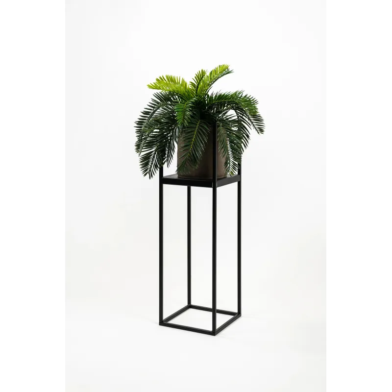 Ziedu statīvs Garden Center LILLE, 19 cm x 19 cm, 62 cm, metāls, melna krās.