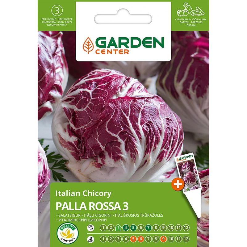 Sēklas dārzeņu cigoriņi palla rossa 3 1g