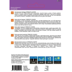 Sėklos Garden Center dekoratyvinis kopūstas FRINGED LEAVES, 0.3 g