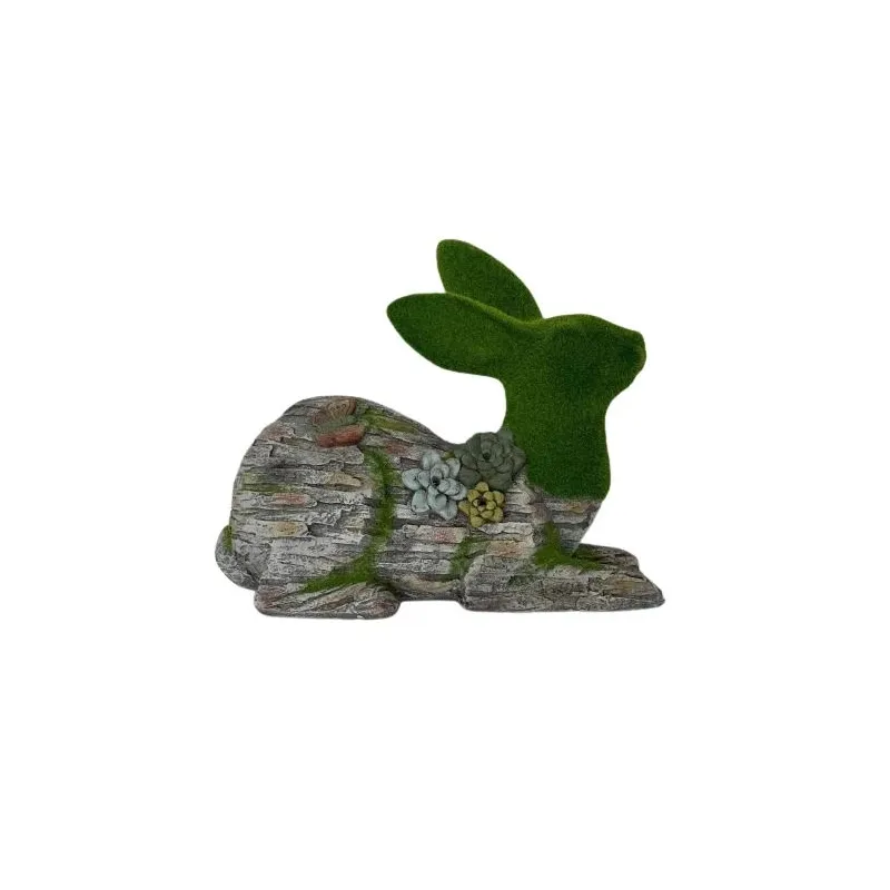 Dārza apdare Zaķis Garden Center 2259-41.5, 41.5 cm x 17.5 cm x 34 cm, zaļa-pelēka