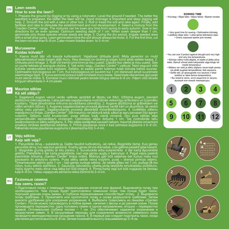 Sēklas zāl.mini grass garden center 1kg