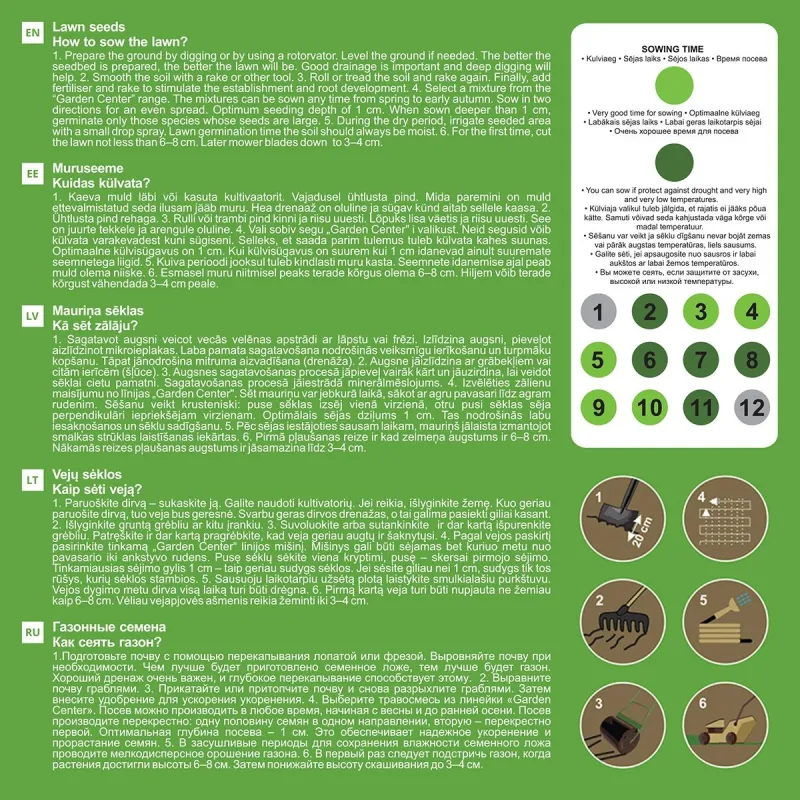 Zāliena sēklas Garden Center MINI LAWN, 1 kg