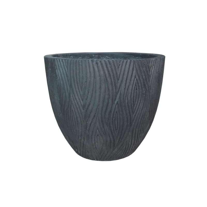 Puķu pods Domoletti RP16-023, keramika-cementa, antracīta krās.