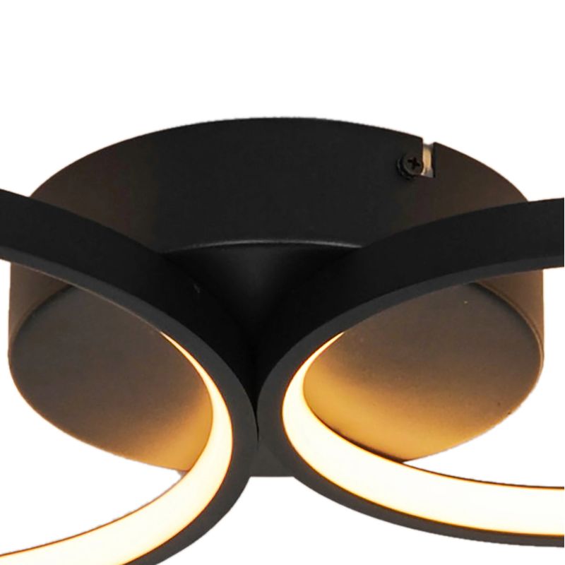 Lampa griestu led ajacco 36w 3000k melna