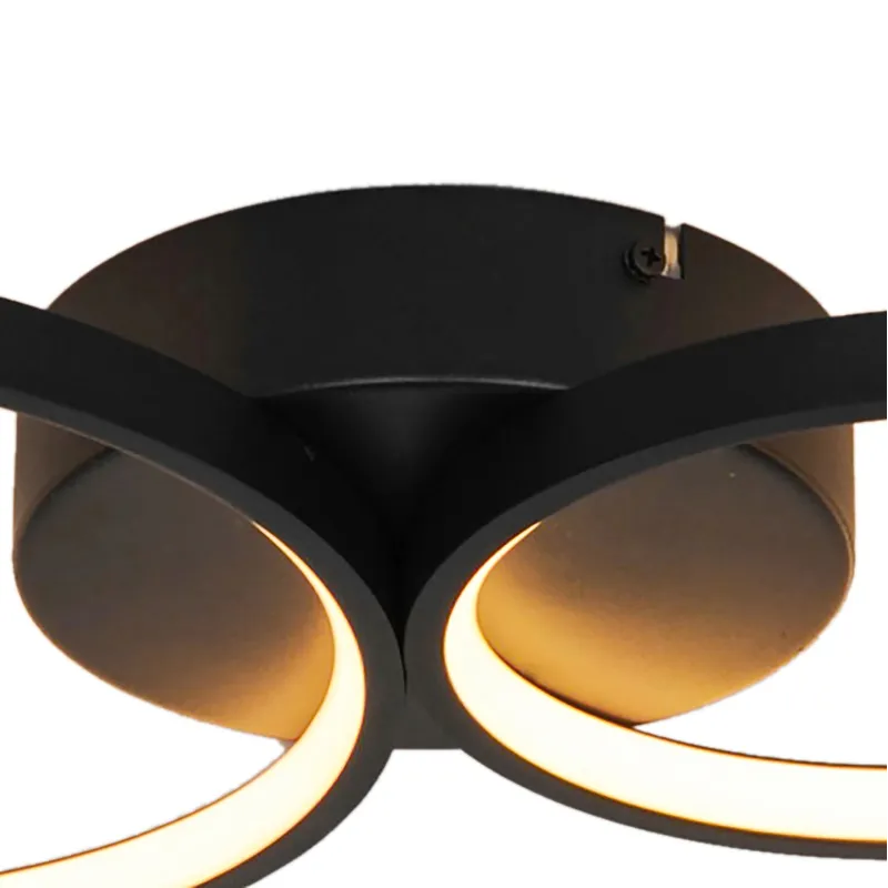 Lampa griestu led ajacco 36w 3000k melna