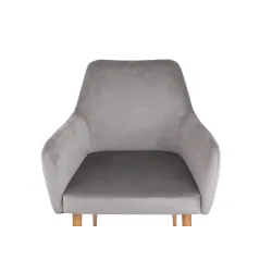 Ēdamistabas krēsls Domoletti Zenon, koka-pelēka, 59.5 cm x 57 cm x 85.5 cm