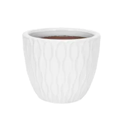 Gėlių vazonas Domoletti GG.6691.021, keramika-molis, balta sp.