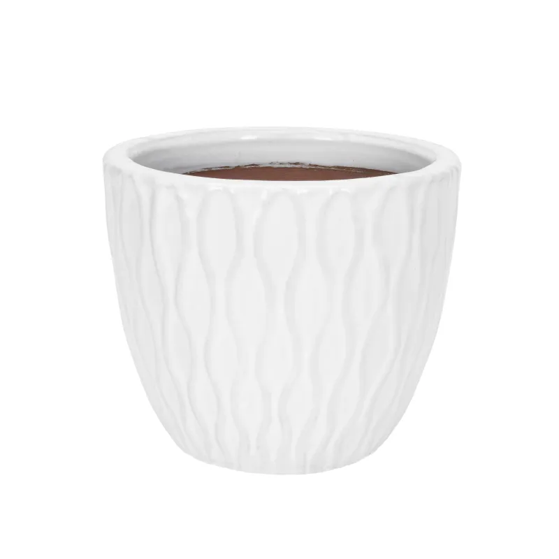 Puķu pods Domoletti GG.6691.021, keramika-māls, balta