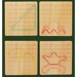 Edukacinis žaislas Wood Geoboard CZS-411