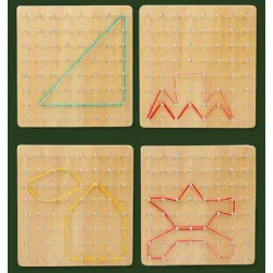 Intelektuāla rotaļlieta Wood Geoboard CZS-411