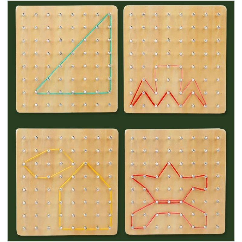 Edukacinis žaislas Wood Geoboard CZS-411
