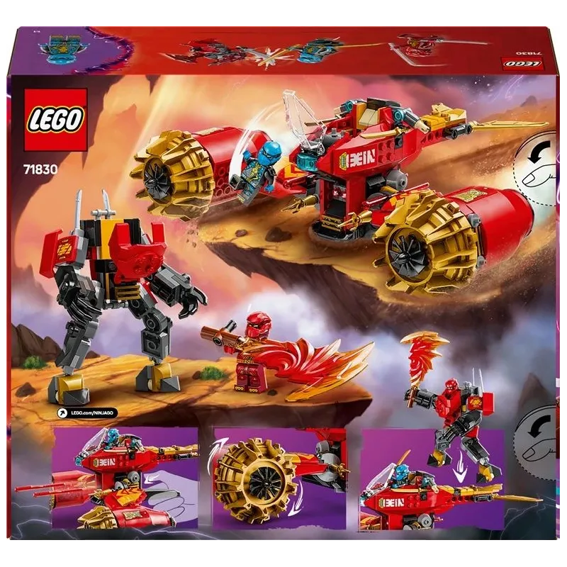 Konstruktors LEGO Ninjago Kai robots-Vētras braucējs 71830, 333 gab.