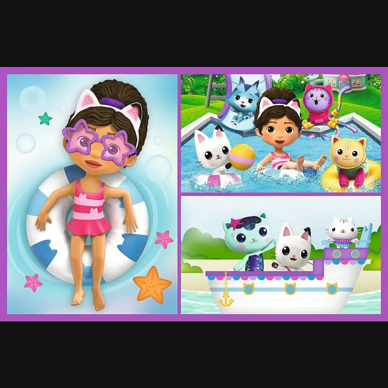 TREFL GABBY´S DOLLHOUSE Pužļu komplekts Spēlējies ar Gabiju, 2x70 gab.