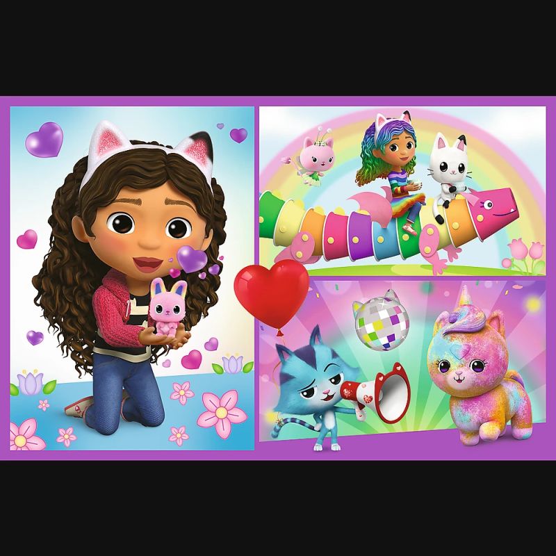 TREFL GABBY´S DOLLHOUSE Pužļu komplekts Spēlējies ar Gabiju, 2x70 gab.