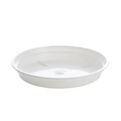 Lėkštelė vazonui Uniplastex UPO14, balta sp., 14 cm