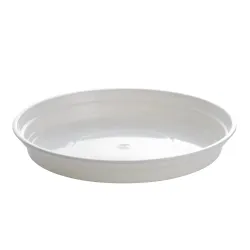 Lėkštelė vazonui Uniplastex UPO18, balta sp., 18 cm