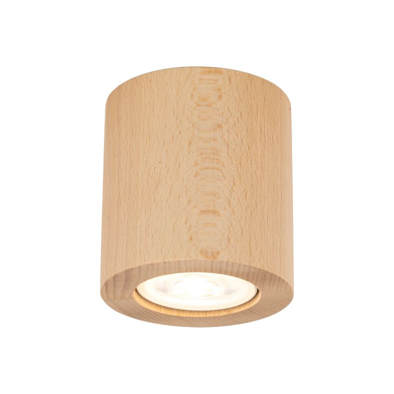 Lampa griestu eve gu10 10w koka krāsā