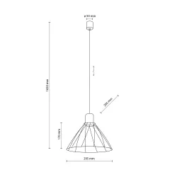 Lampa karināms TK Lighting Modesto 10160, GU10, 1 x 10 W