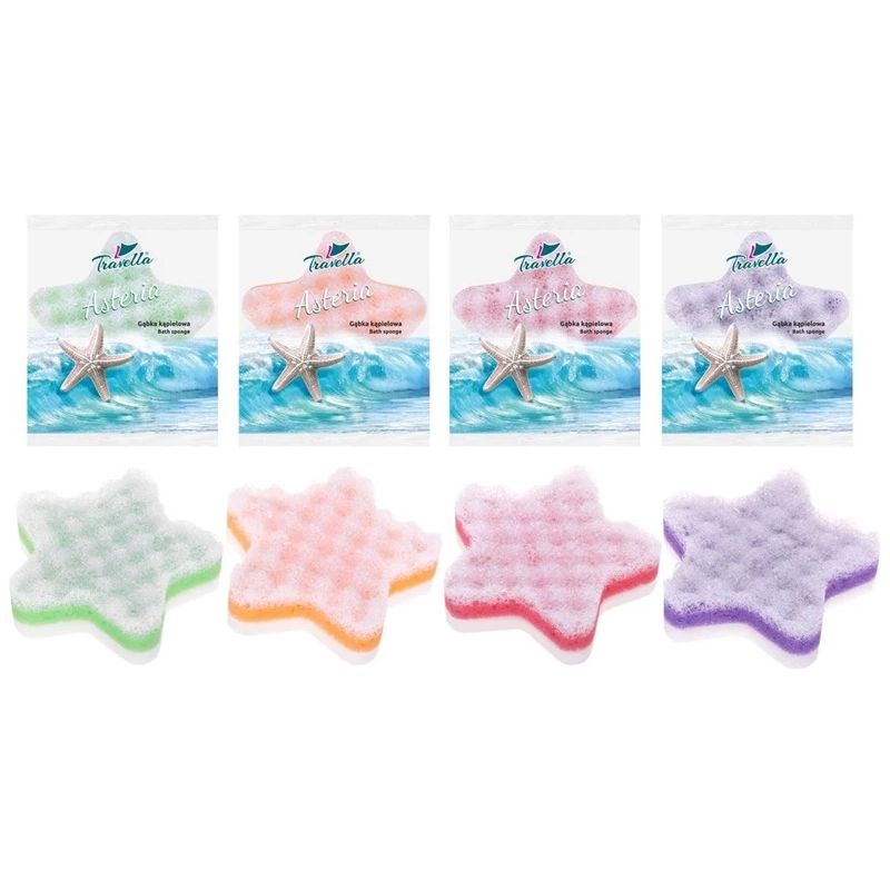 Sūklis vannas asteria 4 daž.krāsu