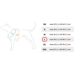 Krūšu siksna amiplay zila l 39x45-60cm