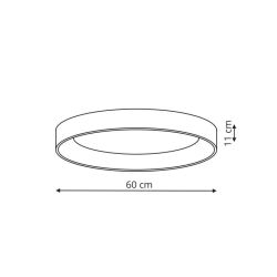 Valgusti plafoon Light Prestige Georgia LP-049-1C GD, LED, 3000 - 6000 °K, 1 x 36 W