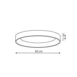Lampa plafons Light Prestige Georgia LP-049-1C GD, LED, 3000 - 6000 °K, 1 x 36 W