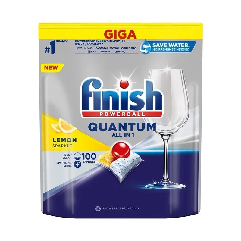 Tabletes trauku mazgājamajai mašīnai Finish Quantum, 100 gab.