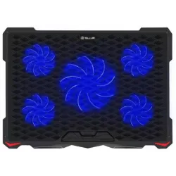 Tellur Cooling pad Basic 17, 5 fans, LED, Black
